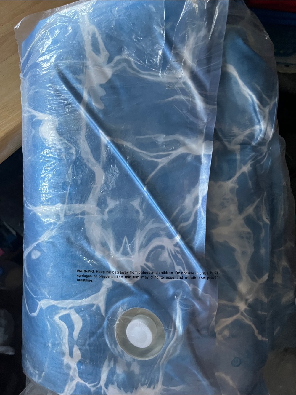 Blue Marble-Pattern Inflatable Cooling Pet Mat XL